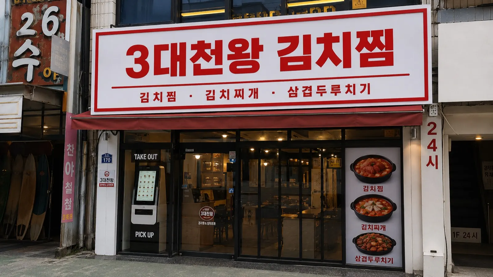 3대천왕 김치찜 직영점 외관